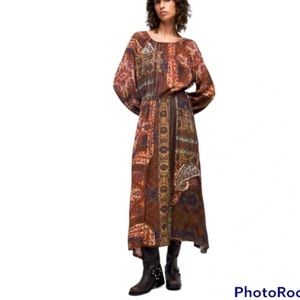 Zara printed midi dress